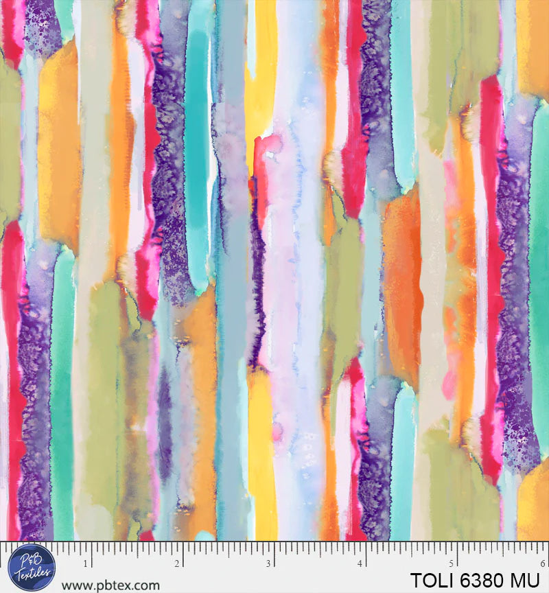 Tree of Life - Vertical Paint Strokes - by Sylvie Demers with P&B Textiles