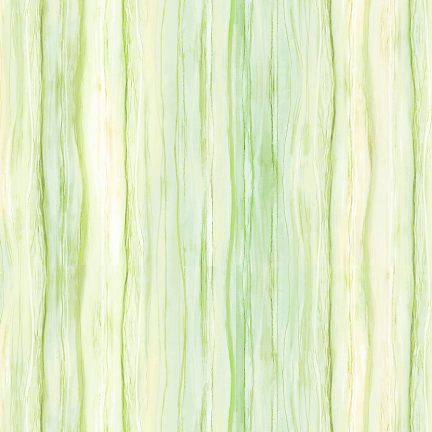 Tree of Life - Ombre Water Stripe in Green - by Sylvie Demers with P&B Textiles