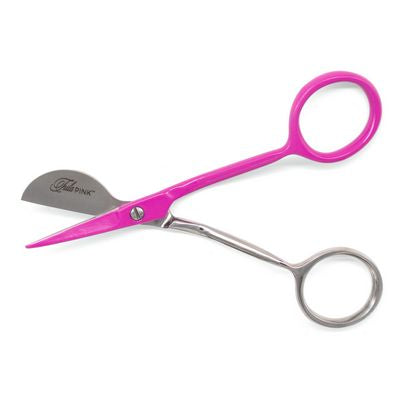 Tula Pink Cosmic Raspberry 4 Inch Mini Duckbill Micro-Serrated Scissors