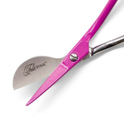 Tula Pink Cosmic Raspberry 4 Inch Mini Duckbill Micro-Serrated Scissors