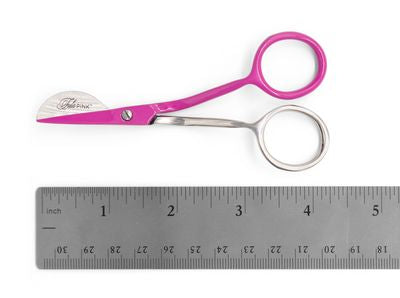 Tula Pink Cosmic Raspberry 4 Inch Mini Duckbill Micro-Serrated Scissors