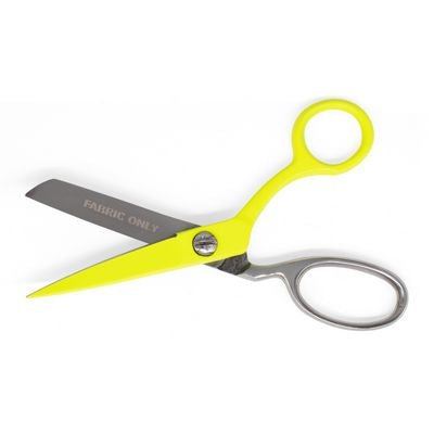 Tula Pink Acid Yellow 6 Inch Bent Trimmer with Micro Serrated Blade