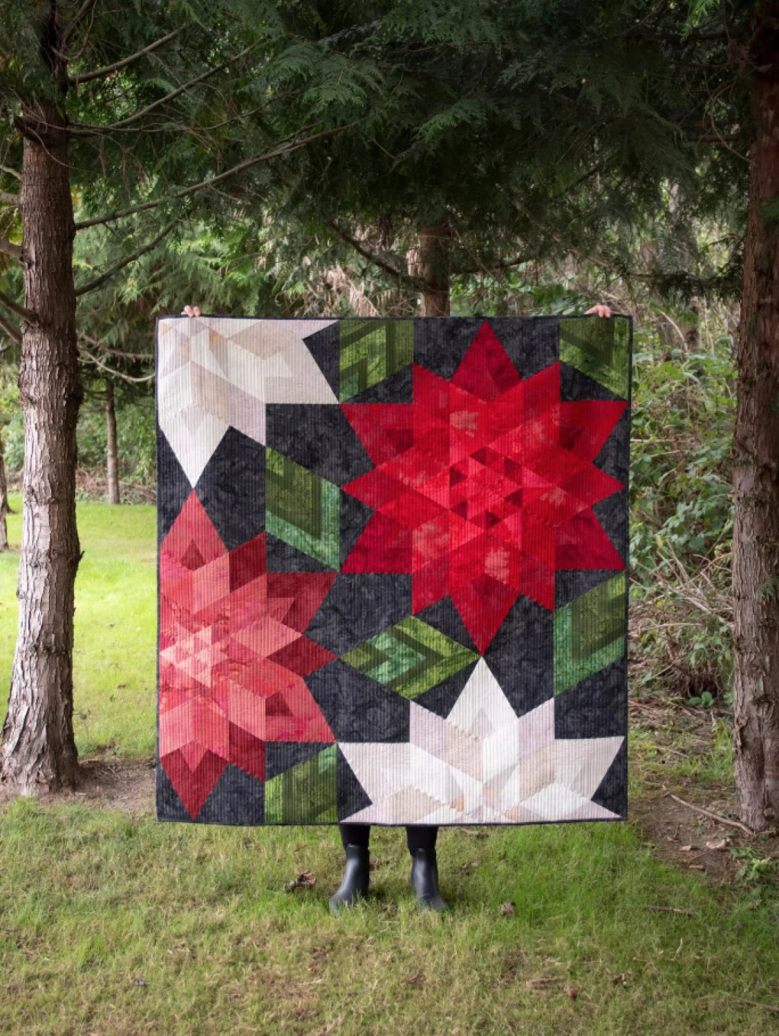 Crimson Christmas Quilt Pattern - by Krista Moser