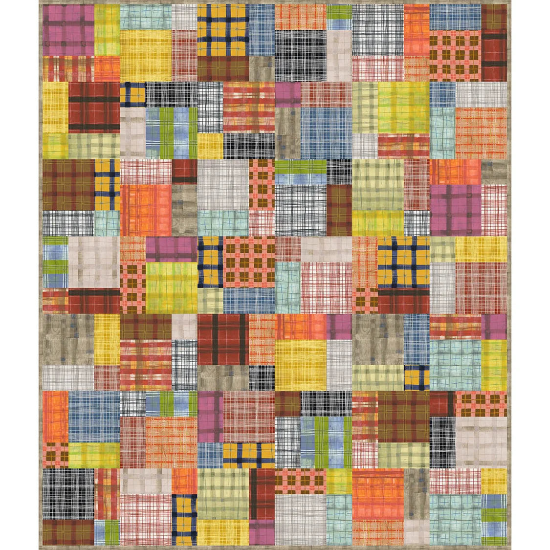 Easy Bake - Digital Quilt Top - Featuring The Plaid One by Marcia Derse
