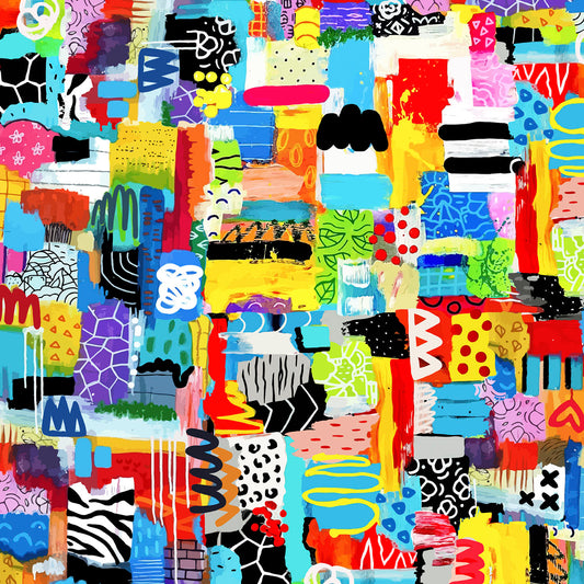 Urban Ink - 108" Wide Back in Pattern Graffiti - by Alloyius McIlwaine with P&B Textiles