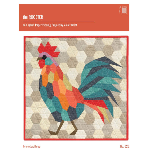 The Rooster - English Paper Piecing Pattern - by Violet Craft