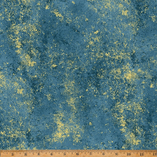 Brilliance - Lake/Gold - by Hoffman Fabrics