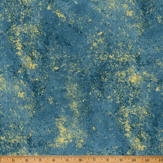 Brilliance - Lake/Gold - by Hoffman Fabrics