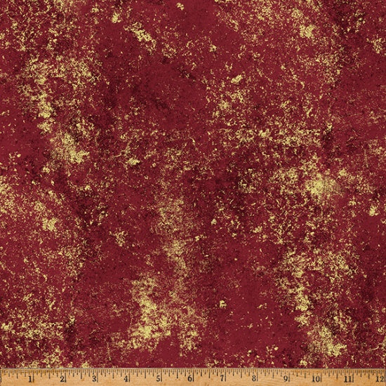 Brilliance - Burgundy/Gold - by Hoffman Fabrics