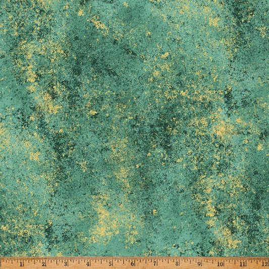 Brilliance - Eucalyptus/Gold - by Hoffman Fabrics