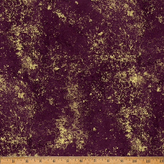 Brilliance - Plum/Gold - by Hoffman Fabrics