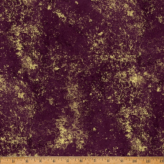 Brilliance - Plum/Gold - by Hoffman Fabrics