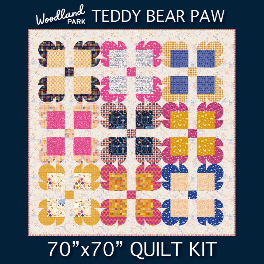 Teddy Bear Paw Quilt Kit – Featuring Woodland Park by Rashida Coleman-Hale