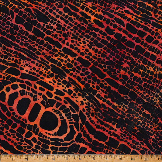 Bali Batik - Ember Glow - Diagonal Circle in Fire - by Hoffman Fabrics