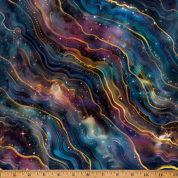 Midnight Flora - Celestials - by Hoffman Fabrics
