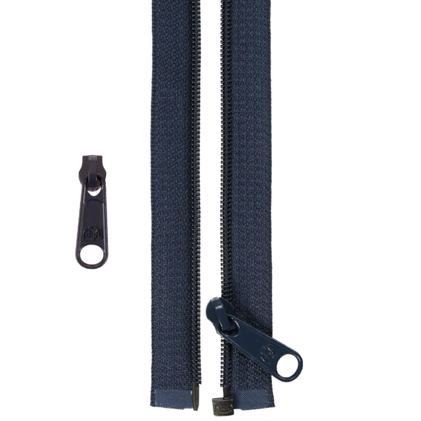 50in Separating Zipper and Extra Slide - Navy