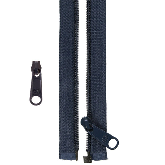 50in Separating Zipper and Extra Slide - Navy