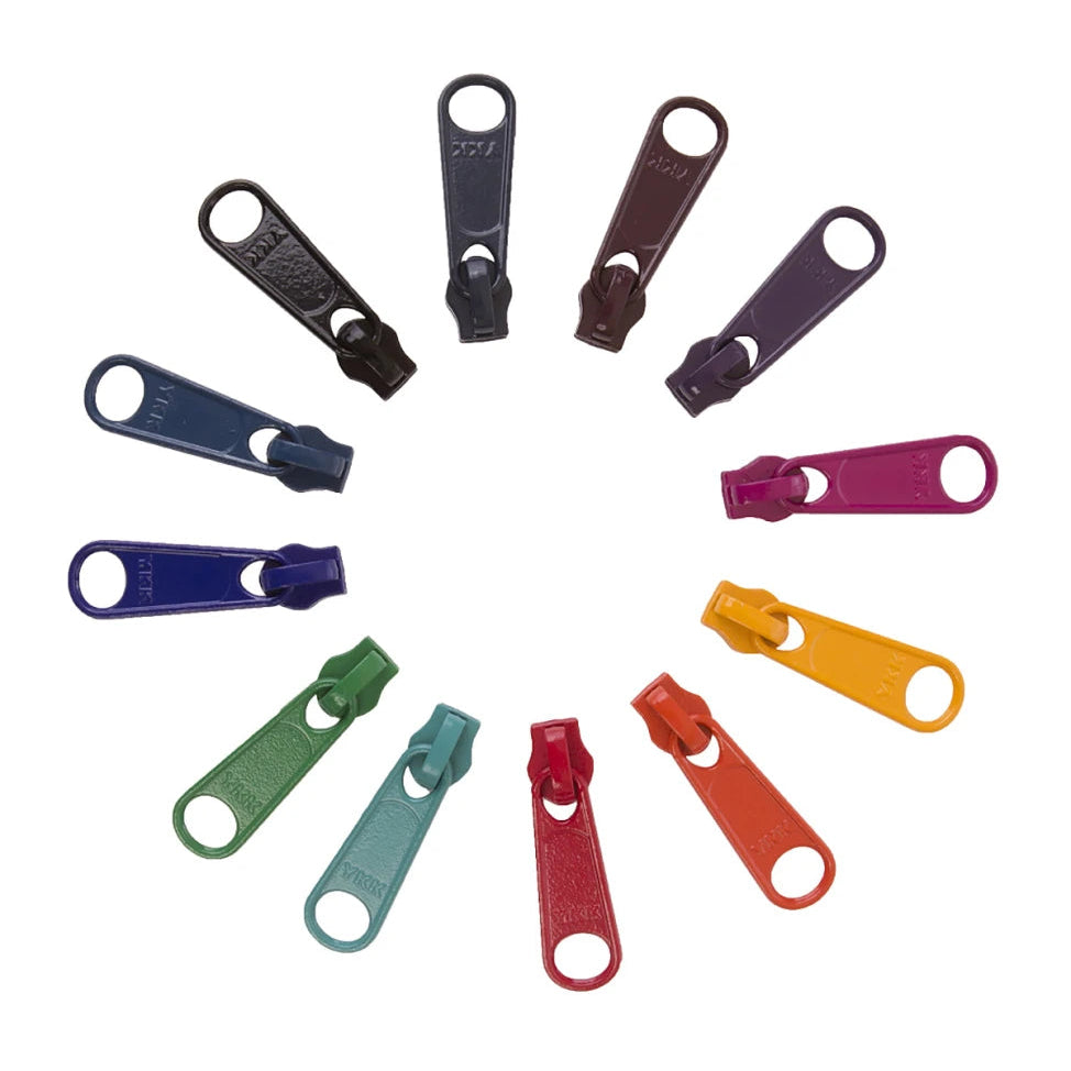 Zipper Pull Set - DARKS - 12 #4.5 pulls