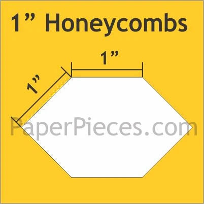 1" Honeycombs: Bulk Pack 1200 Paper Pieces for English Paper Piecing