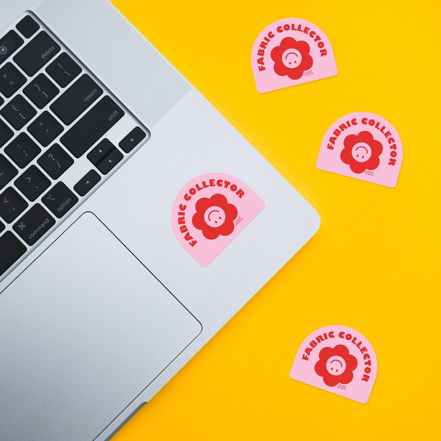 Sarah Hearts - Fabric Collector - Vinyl Waterproof Sticker