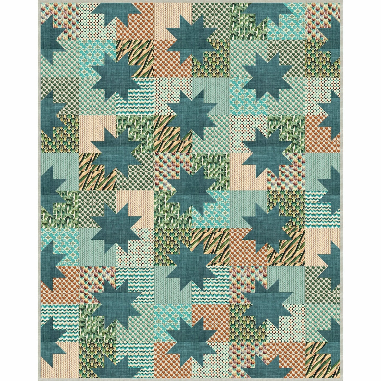 Star Pop II Quilt Kit – Featuring Bali Dreams by Penn Gray with Cloud9 Fabrics