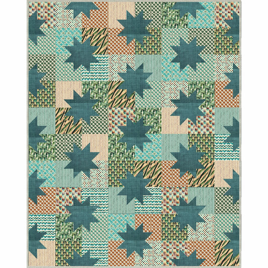 Star Pop II Quilt Kit – Featuring Bali Dreams by Penn Gray with Cloud9 Fabrics