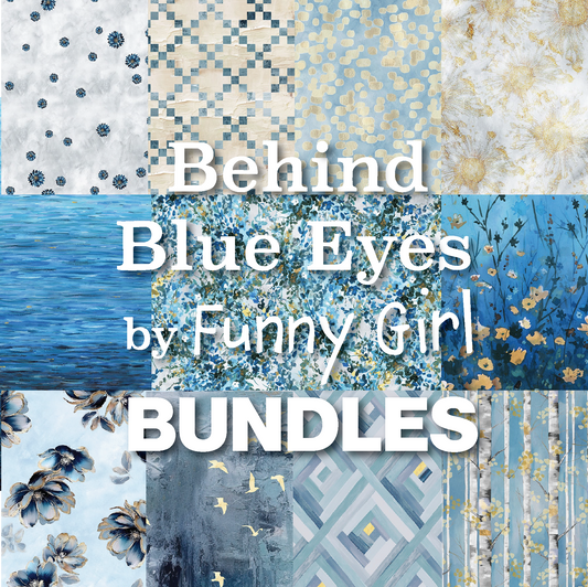 Behind Blue Eyes – 11-Piece Bundle – by Funny Girl with Studio E Fabrics