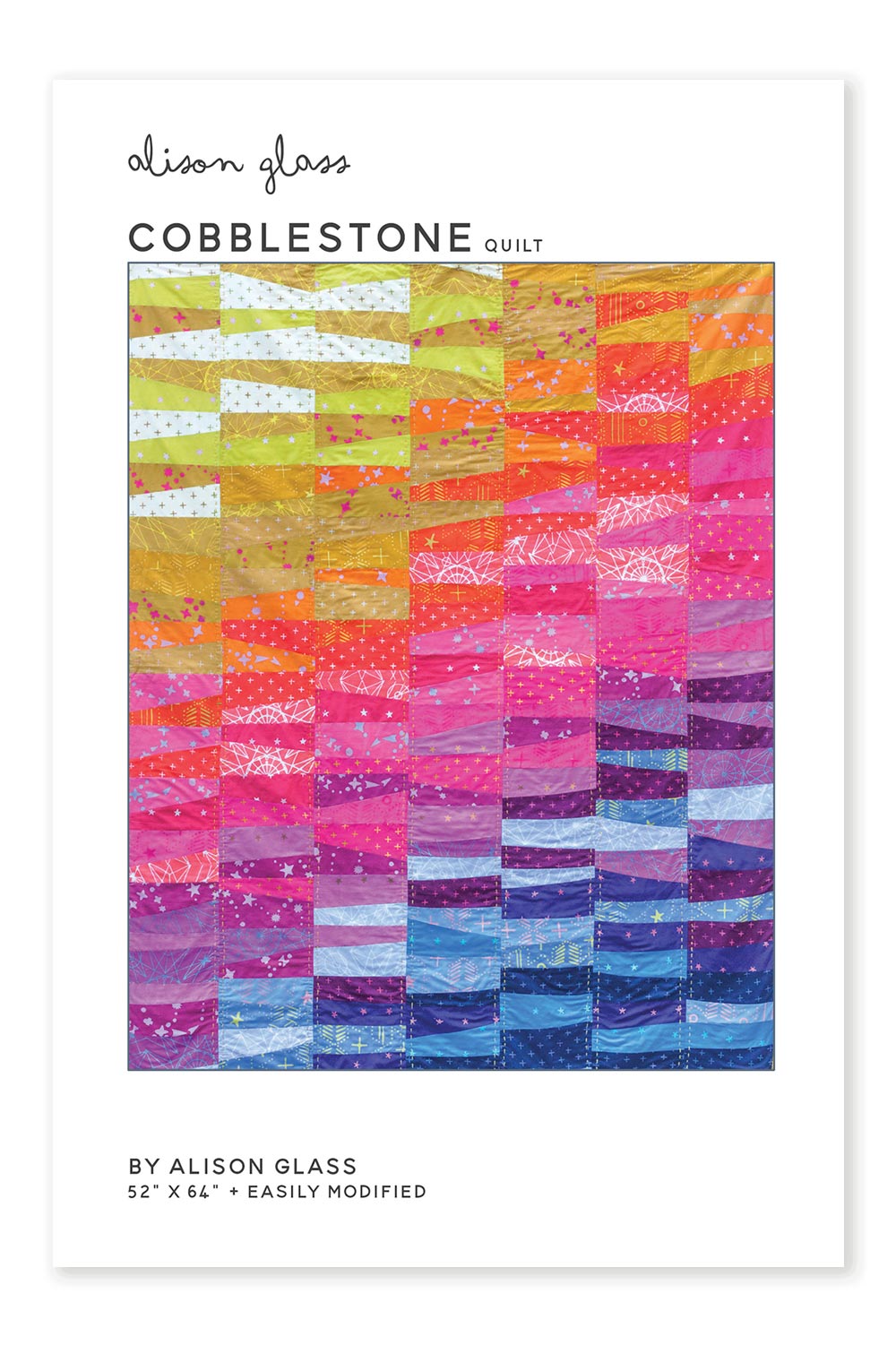 Cobblestone Quilt Pattern 52″ x 64” by Alison Glass