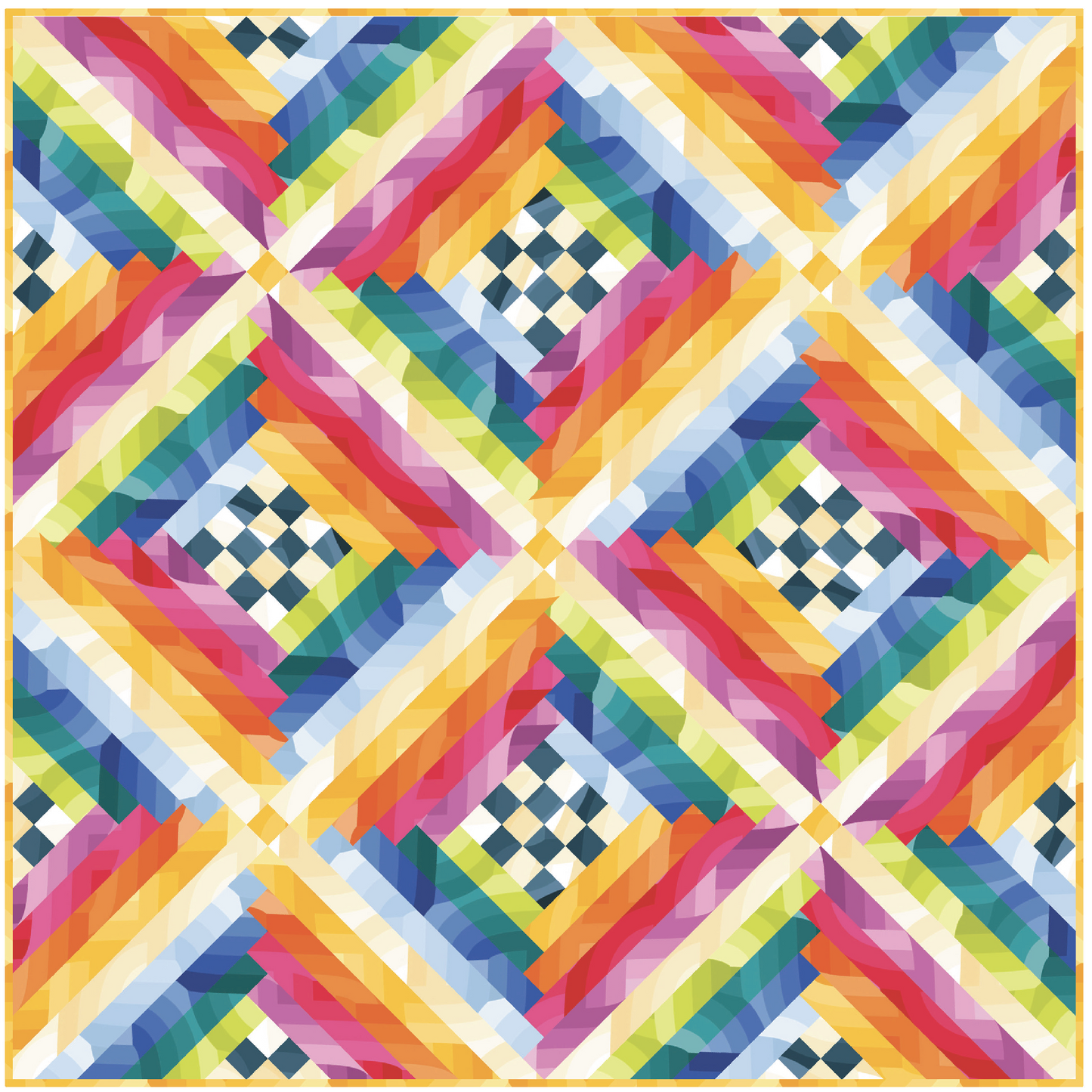 Courthouse Checks Quilt Kit featuring Echo by Emily Van Hoff with Moda Fabrics