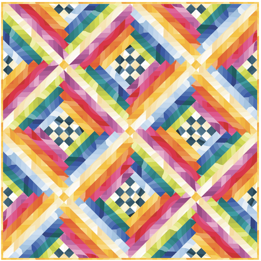 Courthouse Checks Quilt Kit featuring Echo by Emily Van Hoff with Moda Fabrics