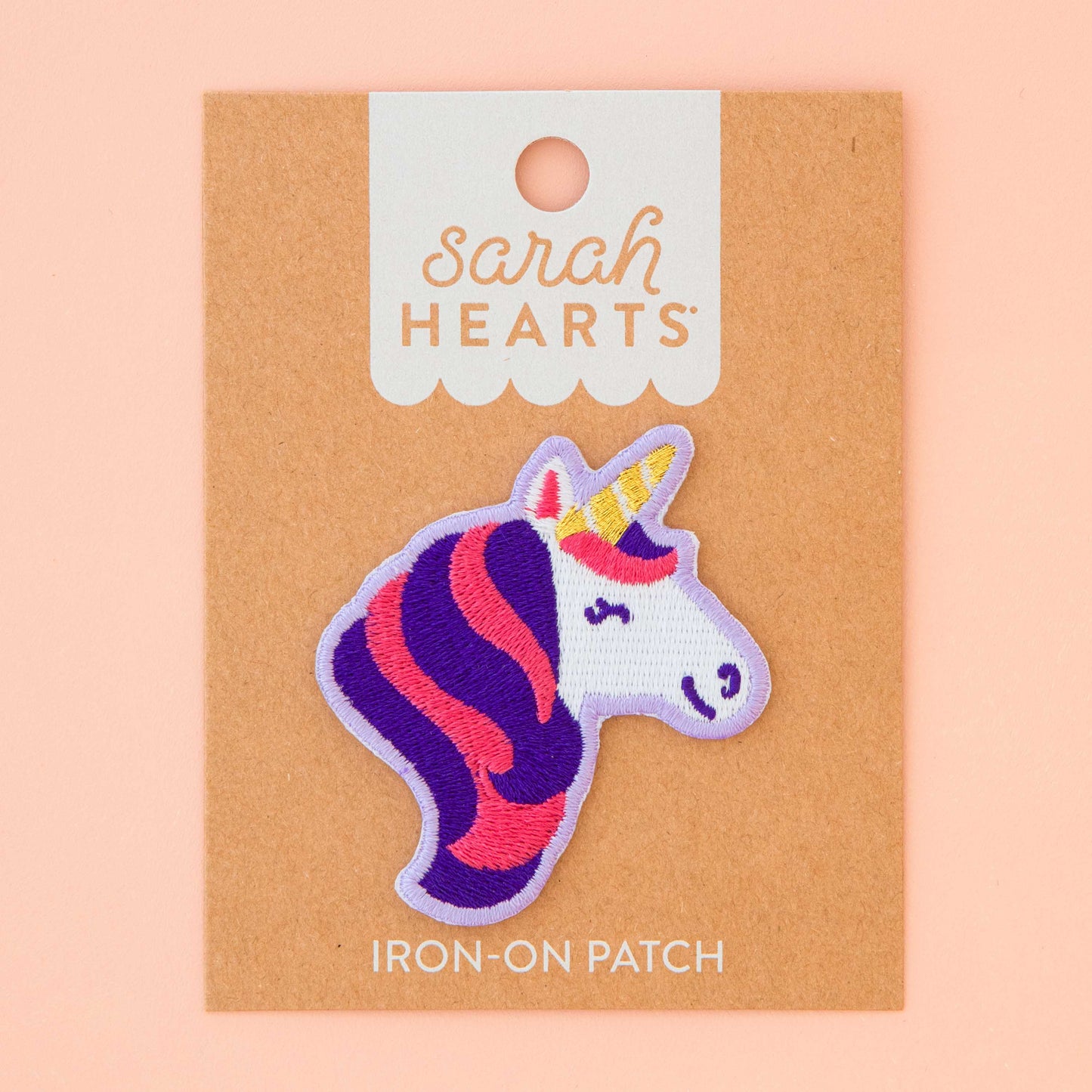 Sarah Hearts Unicorn Iron-On Patch