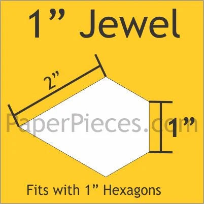 1" Jewels: Small Pack 75 Paper Pieces for English Paper Piecing