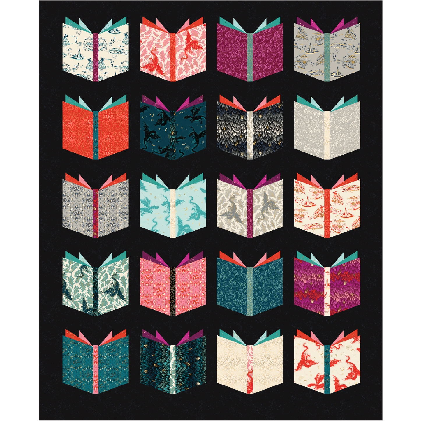 Book Nerd Quilt Kit – featuring Fireglow by Sarah Watts with Ruby Star Society