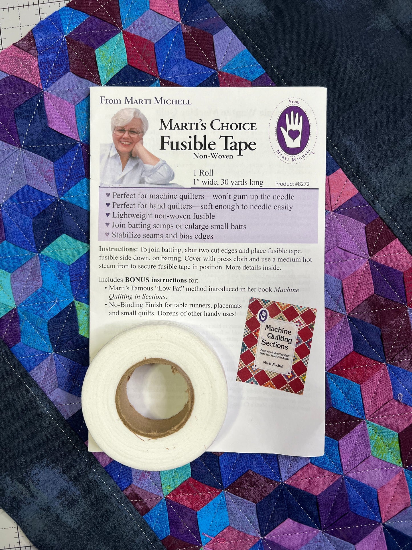 Fusible Batting Tape 1" x 30 Yards by Marti's Choice