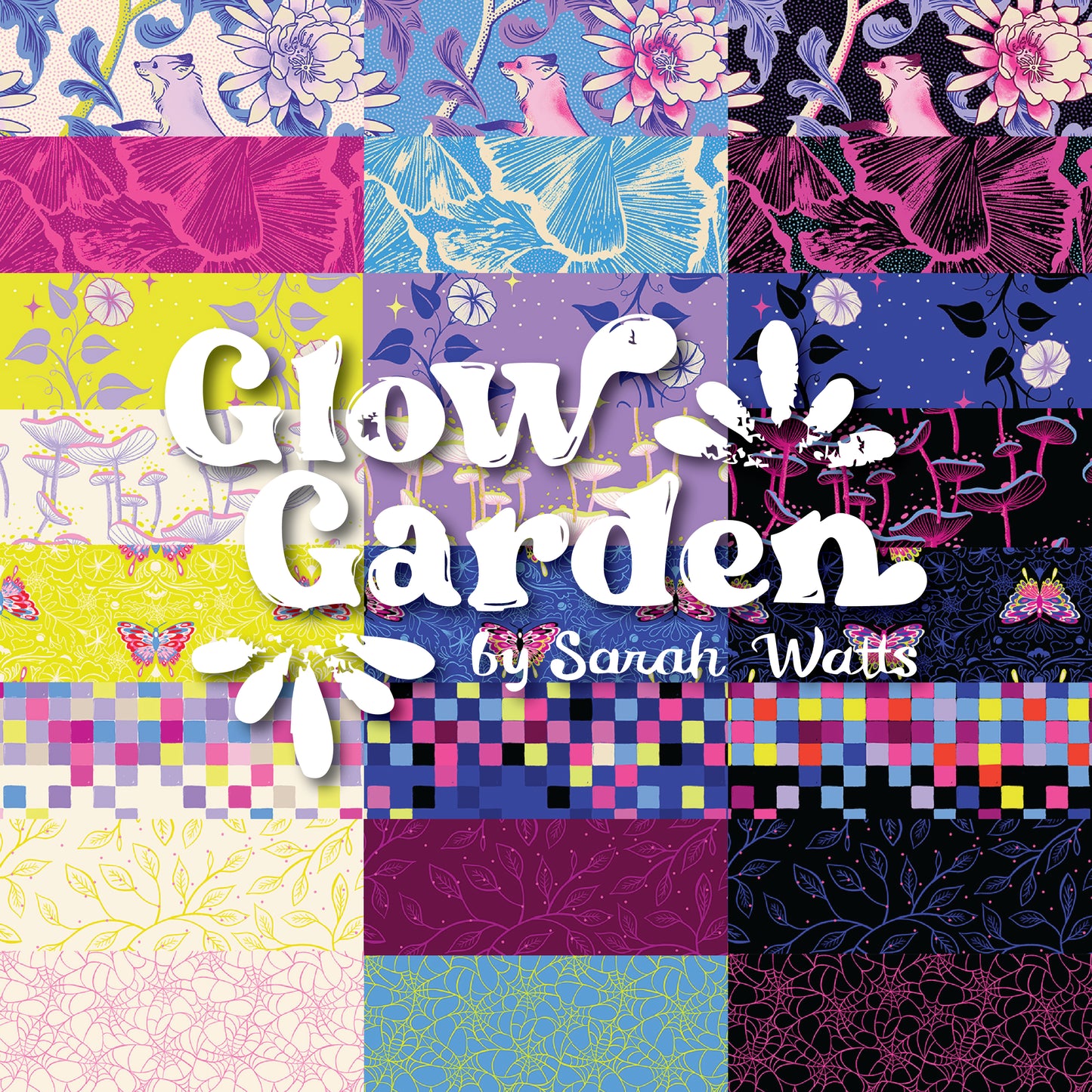 Courtyard Quilt Kit – Featuring Glow Garden by Sarah Watts