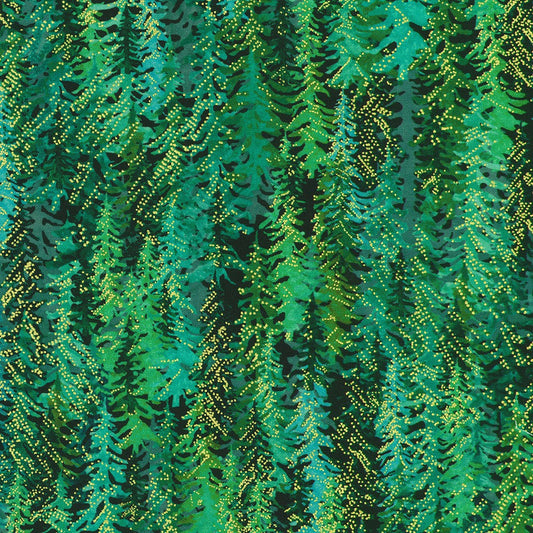 Hill Shine - Spruce - by Rose Halsey with Robert Kaufman Fabrics