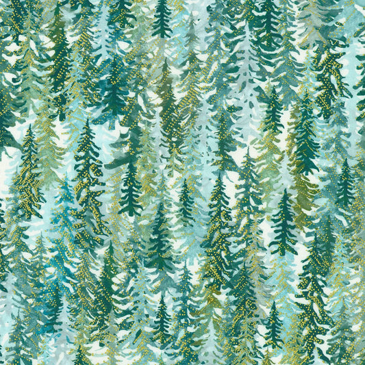 Hill Shine - Eucalyptus - by Rose Halsey with Robert Kaufman Fabrics
