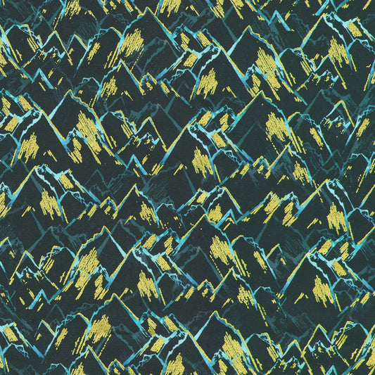 Hill Shine - Mignight Mountains - by Rose Halsey with Robert Kaufman Fabrics