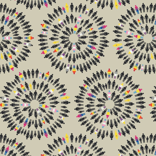 Love is Love Fabrics - Family Circles - Statistics (half yard cut) - by Mx Domestic