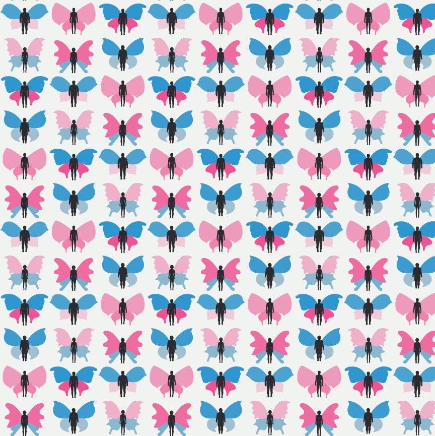 Transformation - Trans Pride Flag Colors (Half yard cut) - Love is Love Pride Fabrics - Mx Domestic (Copy)