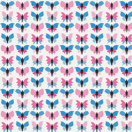Transformation - Trans Pride Flag Colors (Half yard cut) - Love is Love Pride Fabrics - Mx Domestic (Copy)