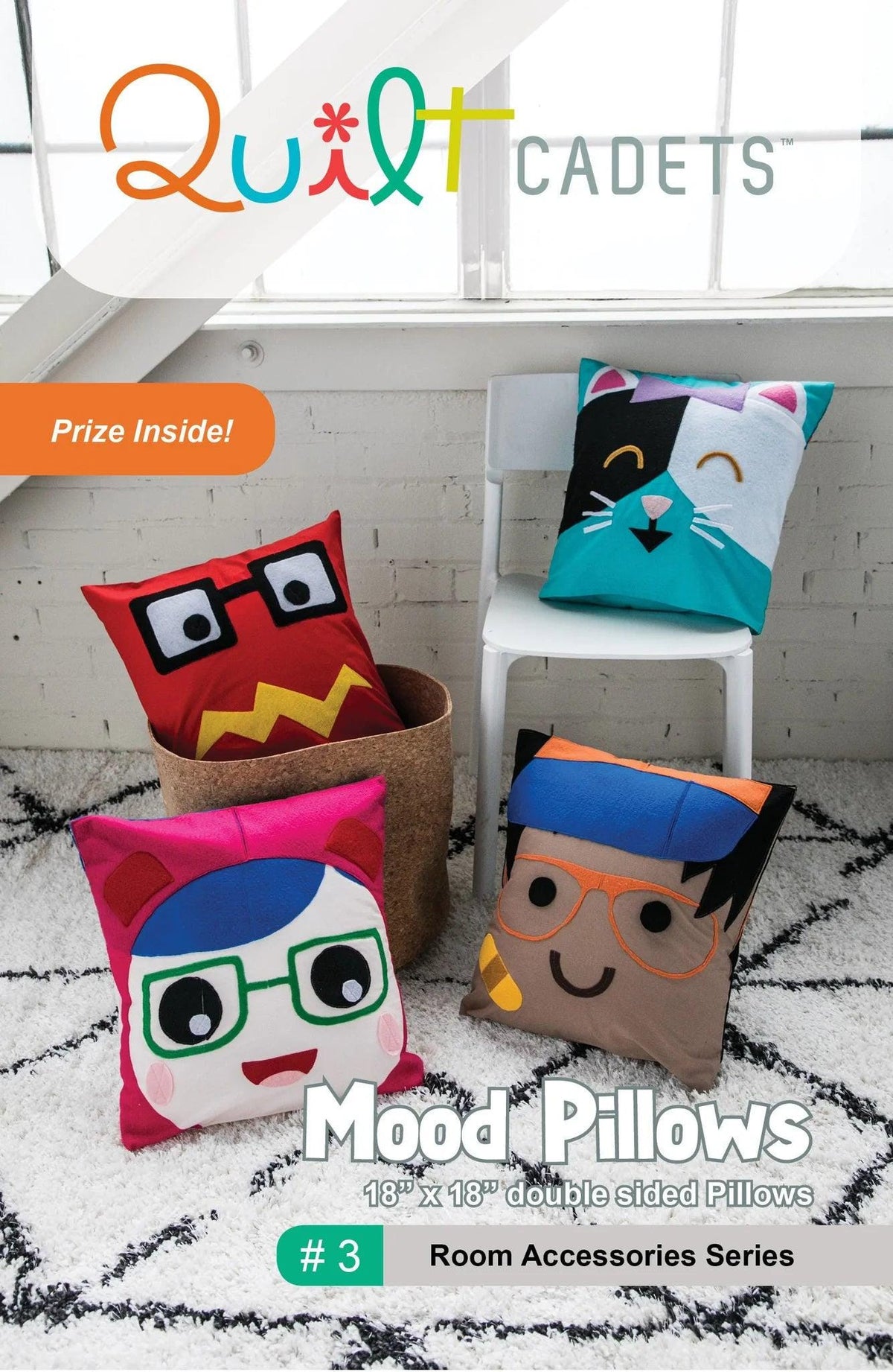 Quilt Cadets Pattern #3 – Mood Pillows (Flip for a New Face! by Latifah Saafir