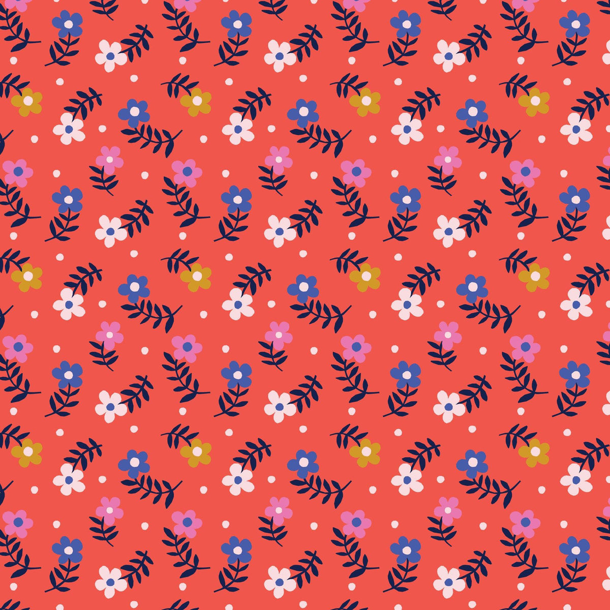 Wonder Jungle - Jazzy Floret (Half Yard Cut) - by Pip & Lo with Cloud9 Fabrics