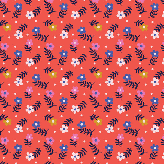 Wonder Jungle - Jazzy Floret (Half Yard Cut) - by Pip & Lo with Cloud9 Fabrics