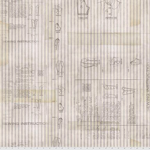 Monochrome - Sewing Instructions - Linen from Tim Holtz with Free Spirit Fabrics