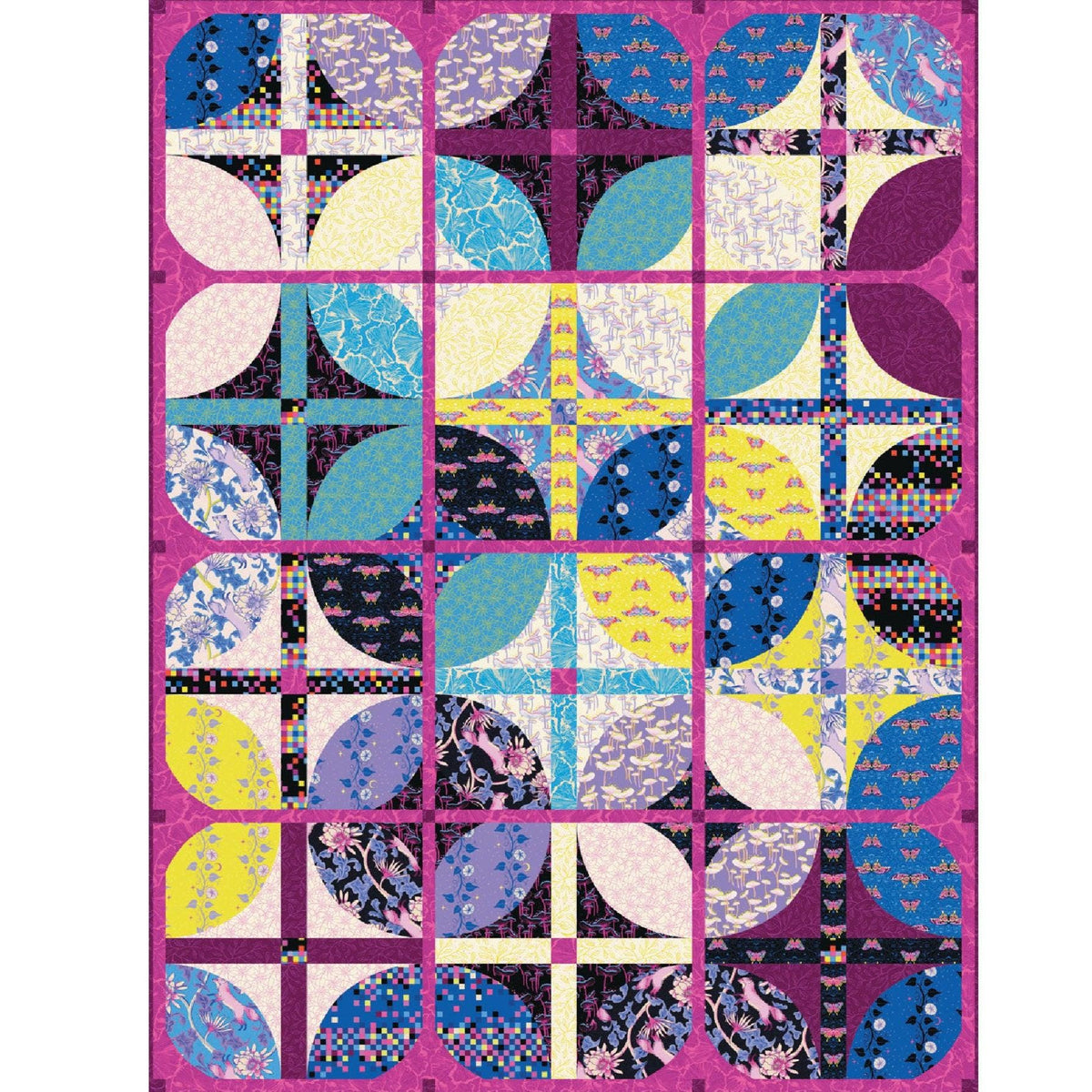 Courtyard Quilt Pattern – Featuring Glow Garden by Sarah Watts
