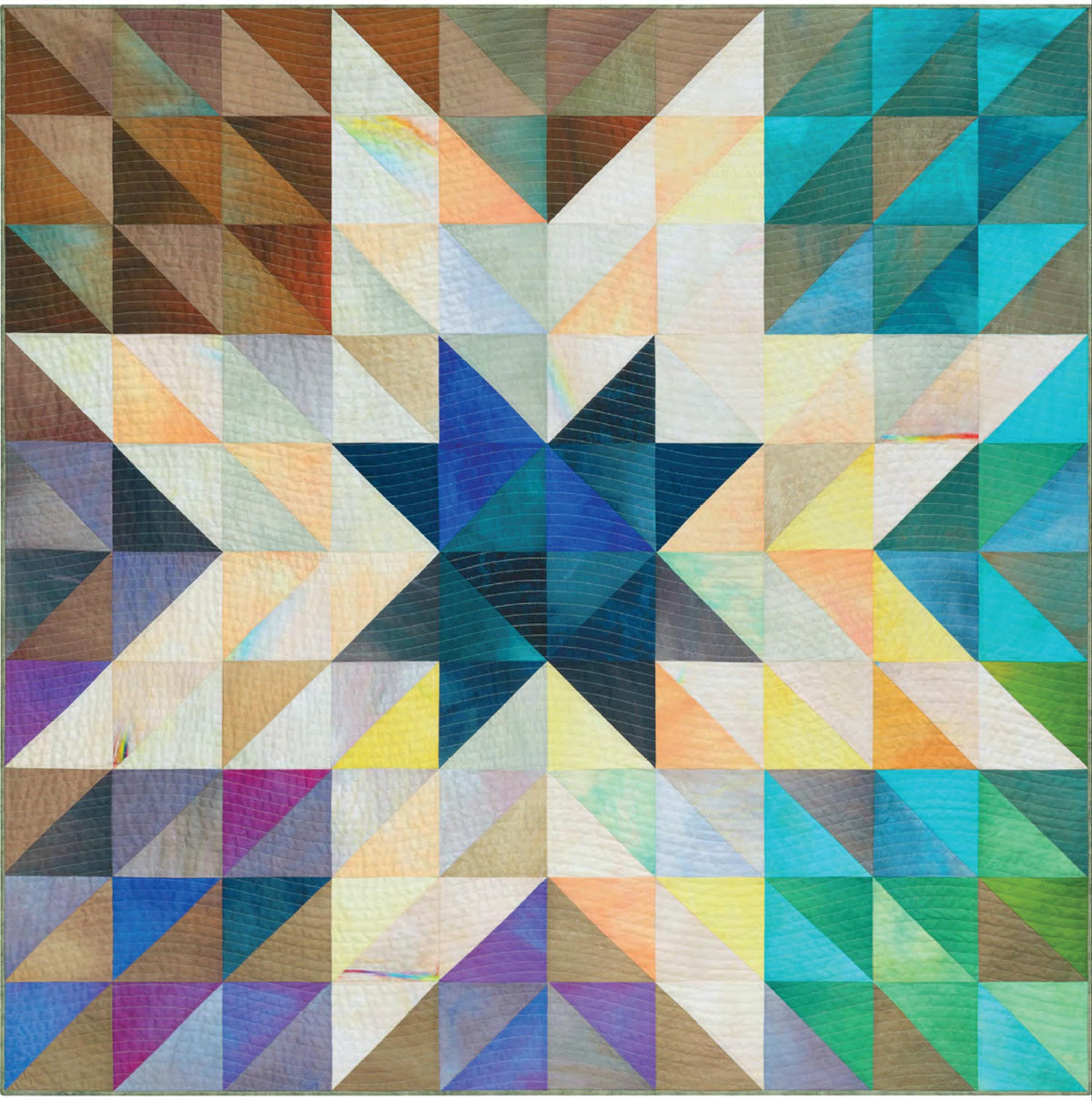 Grand Star Quilt Kit featuring Sky Ombre by Jennifer Sampou