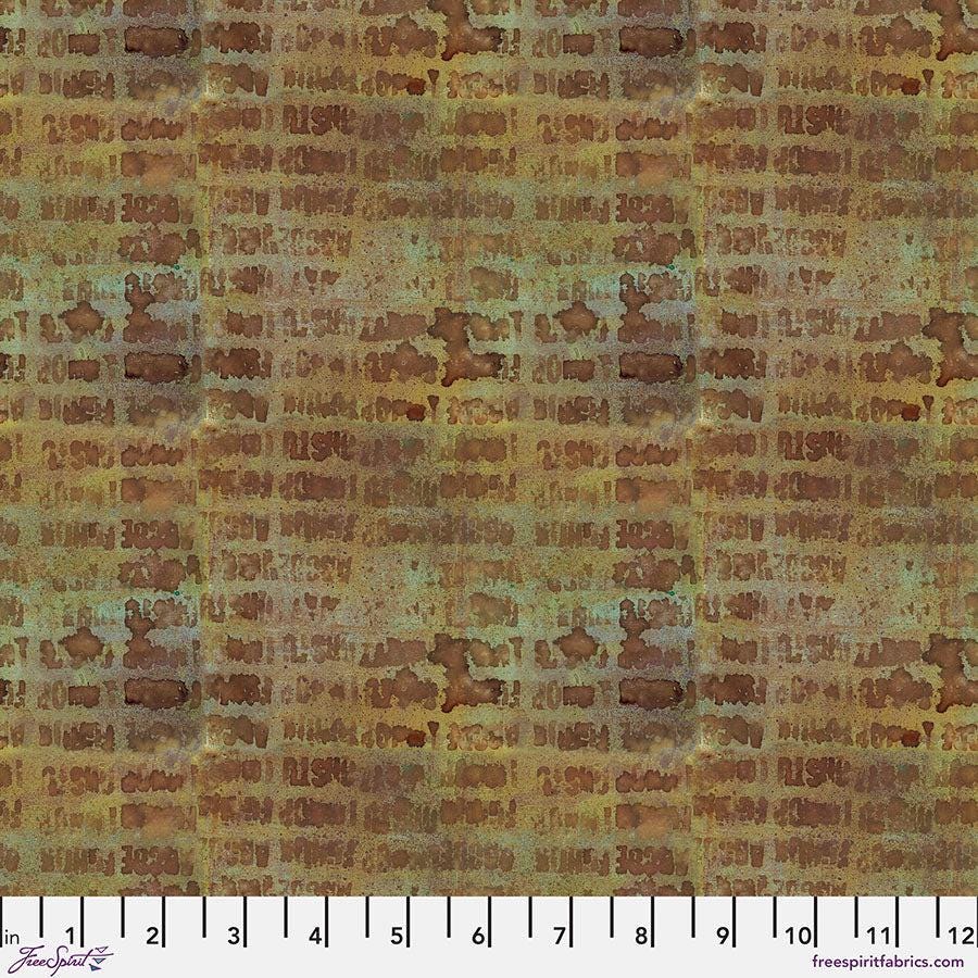 On Your Mark – Alphabet City - Rust (Half Yard Cut) – by Seth Apter with FreeSpirit Fabrics