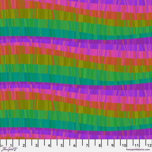 Love in the Wild – Love Stripe - Multi (Half Yard Cut) – by Katy Tanis with FreeSpirit Fabrics