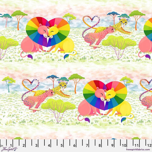 Love in the Wild – Love in the Savanna - Multi (Half Yard Cut) – by Katy Tanis with FreeSpirit Fabrics